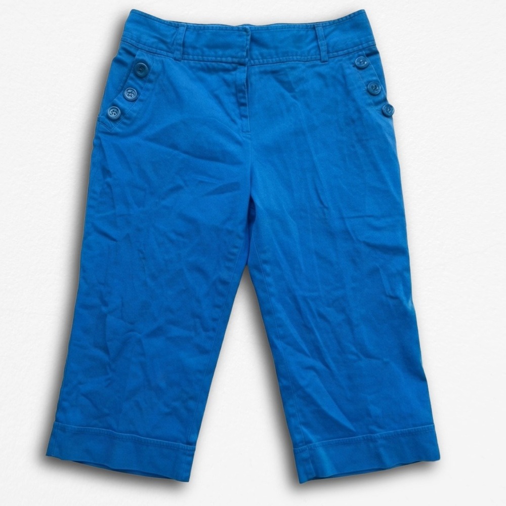 Ingredients Womens Blue Capri Pants Y2K Cropped Stretch Trousers Size 6